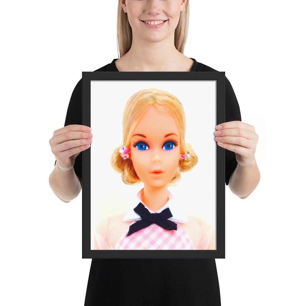 "1973 Quick Curl Barbie Portrait" Framed Museum - Quality Poster - Simon's Collectibles Limited Edition (Original Photography) - Simon's Collectibles