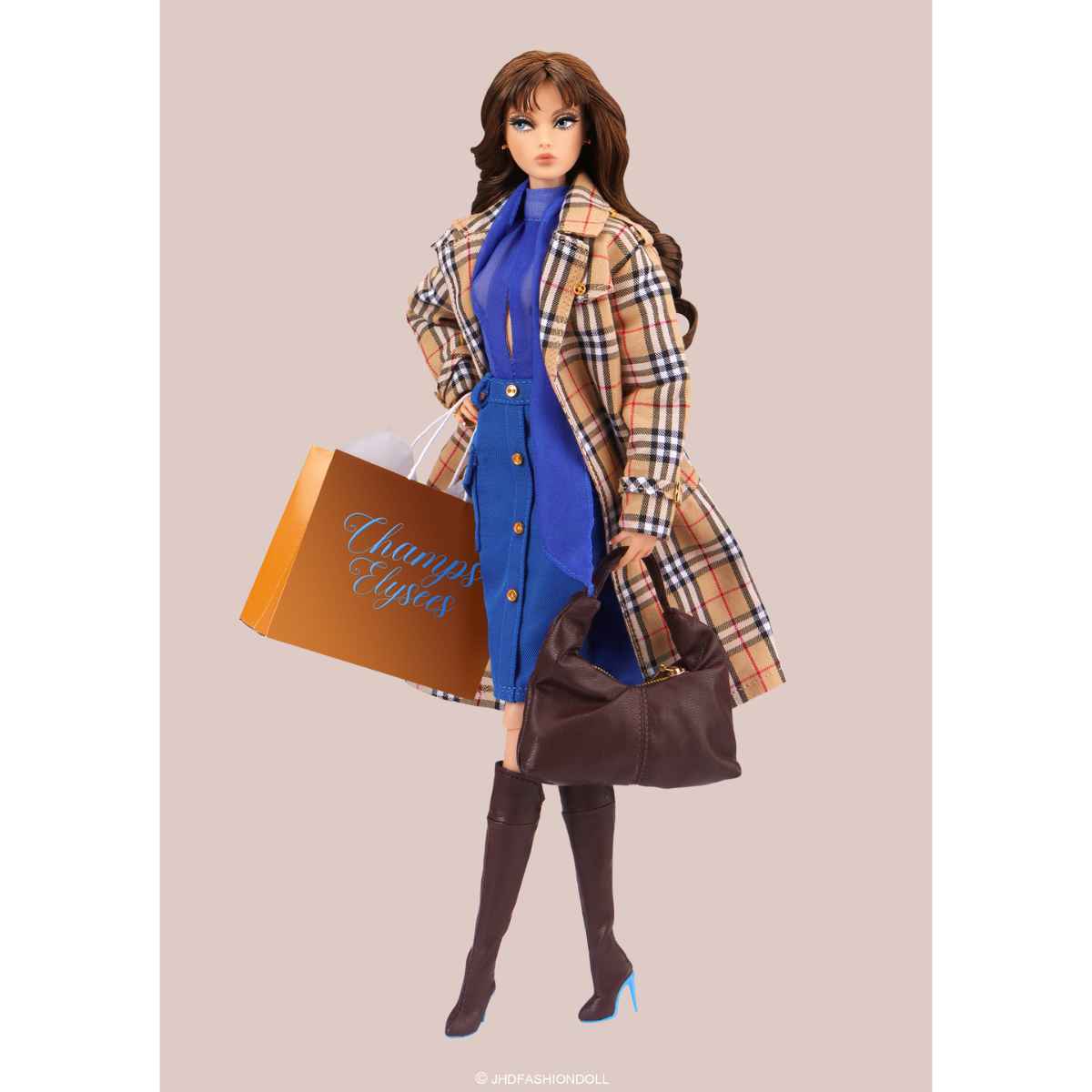 JHDFASHIONDOLL M2510 - Champs-Élysées 2 GLORIA - Limited Edition Parisian Fashion Doll