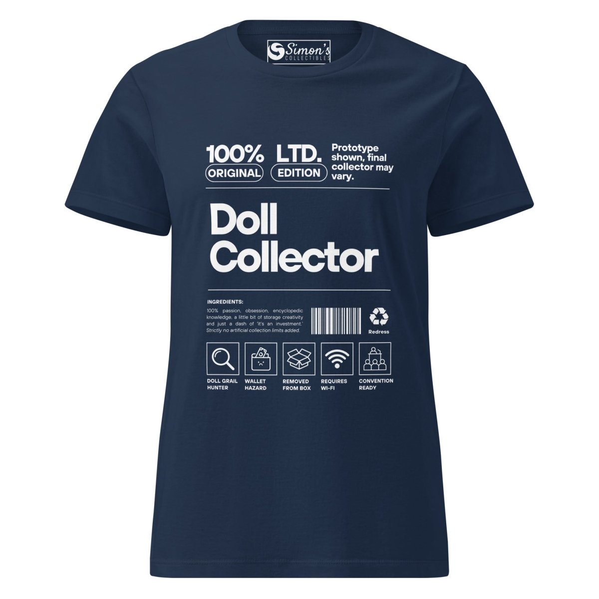 'Doll Collector' Product Label Design Short - Sleeve Women’s T-shirt - Simon's Collectibles