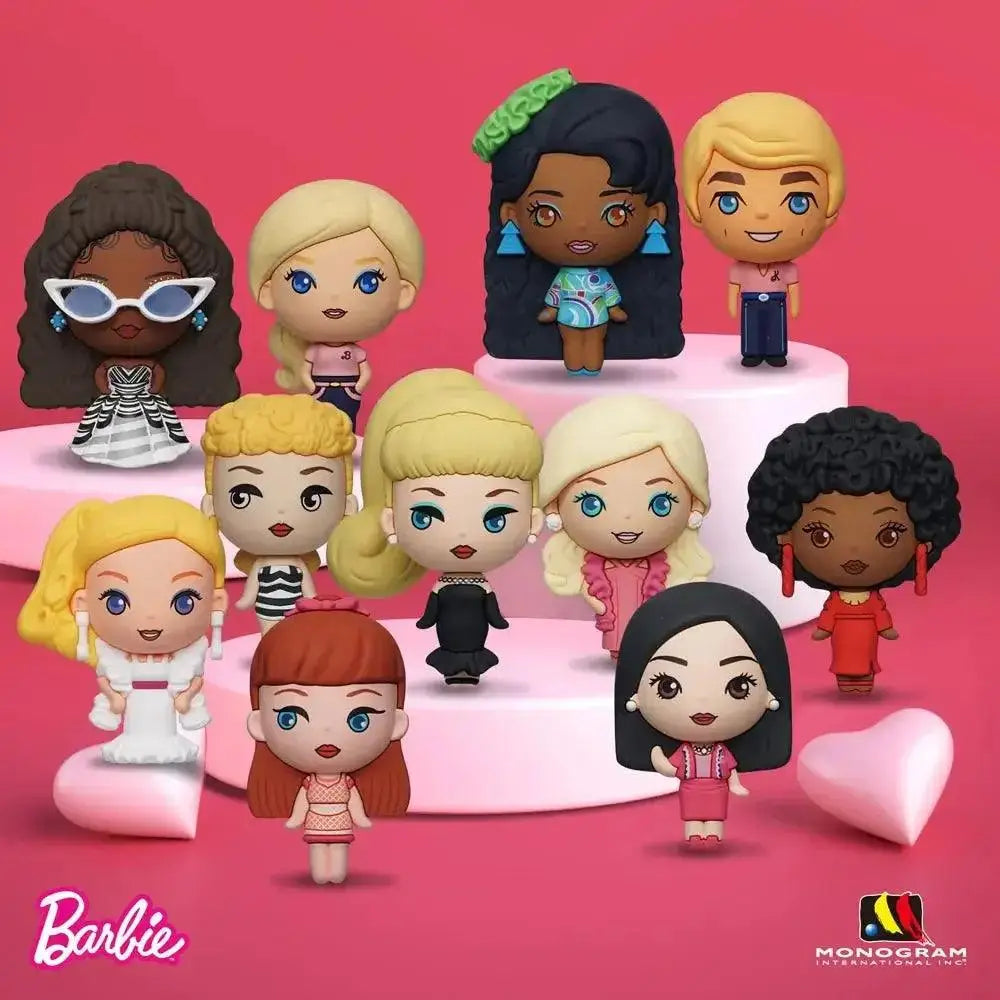 Monogram Barbie 3D Foam Bag Clip, Series 1 - Random Selection | Barbie