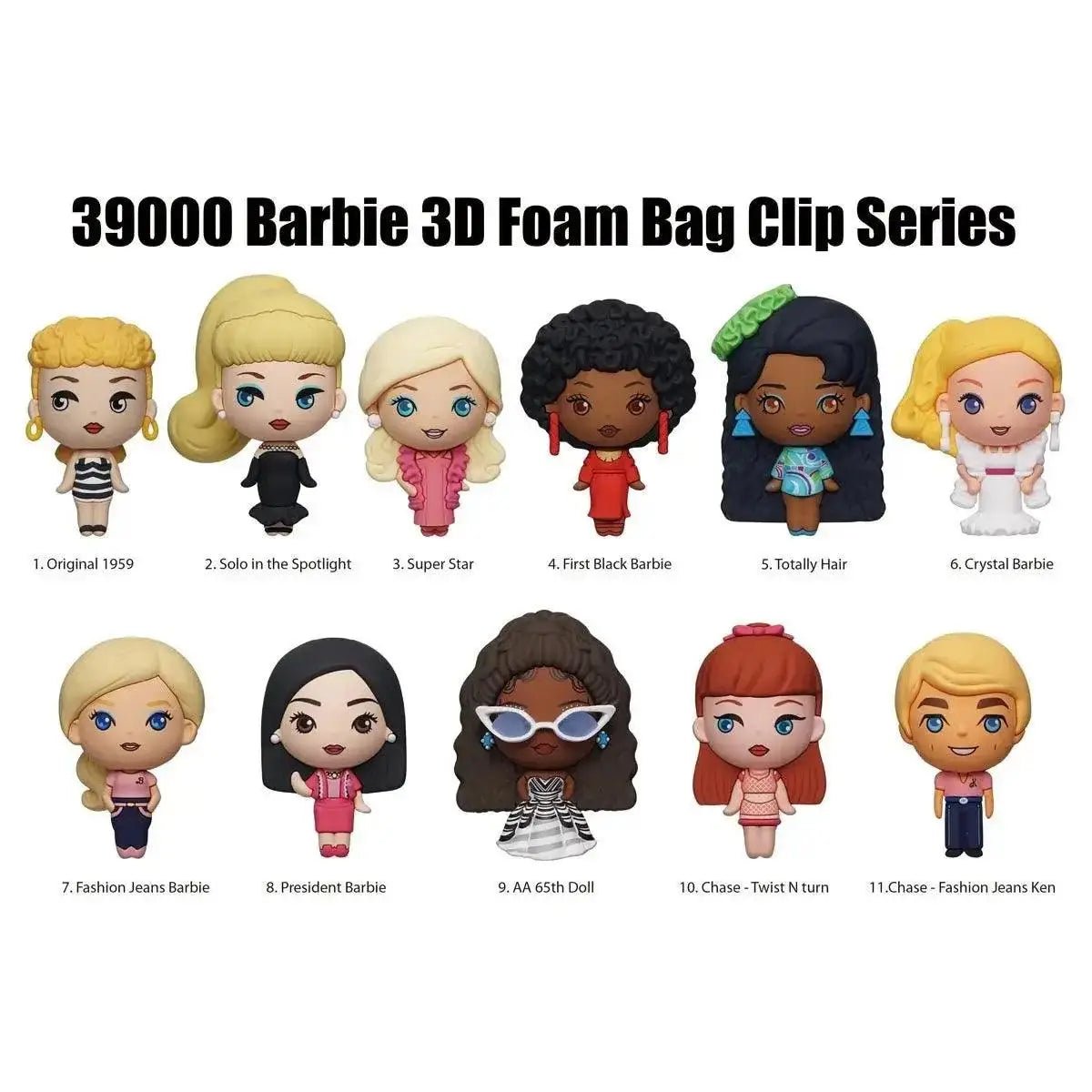 Monogram Barbie 3D Foam Bag Clip, Series 1 - Random Selection - Simon's Collectibles