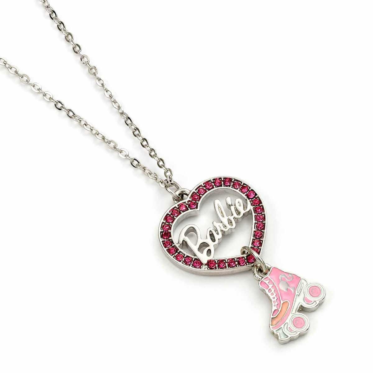 Barbie™️ Crystal Heart and Roller Skate Necklace - Barbie x Carat Shop | Barbie x Carat Shop