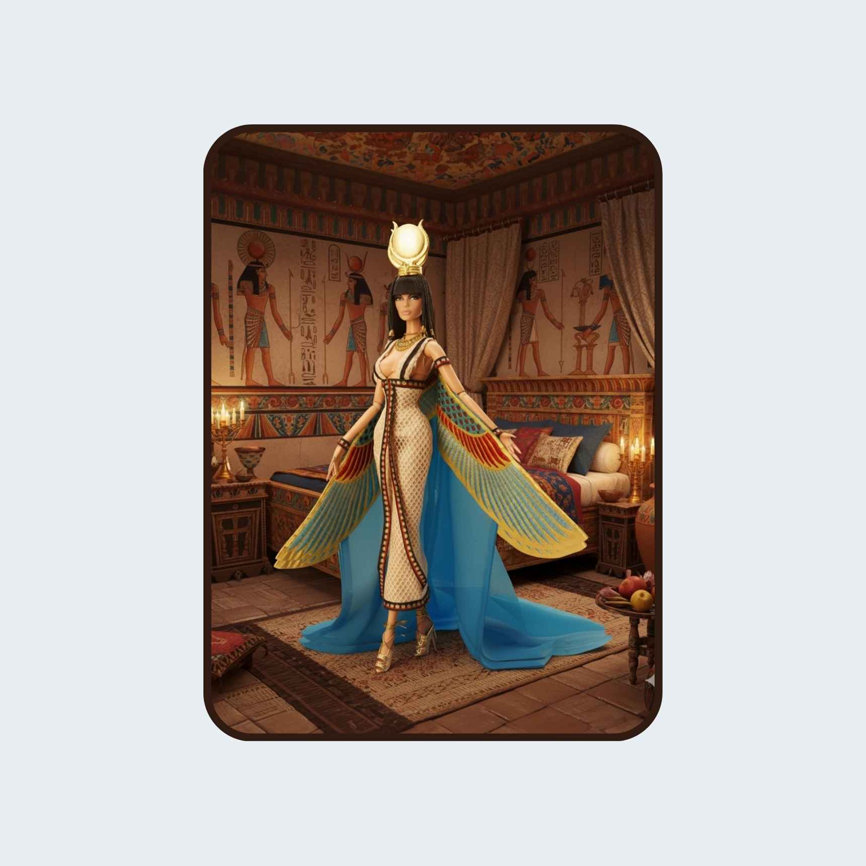 Immortal Egypt ISIS doll by JHDFASHIONDOLLin Egyptian themed room