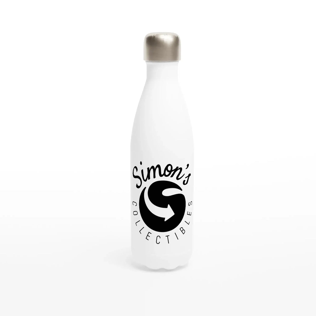 'Simon's Collectibles' White 17oz Stainless Steel Water Bottle | Simon's Collectibles