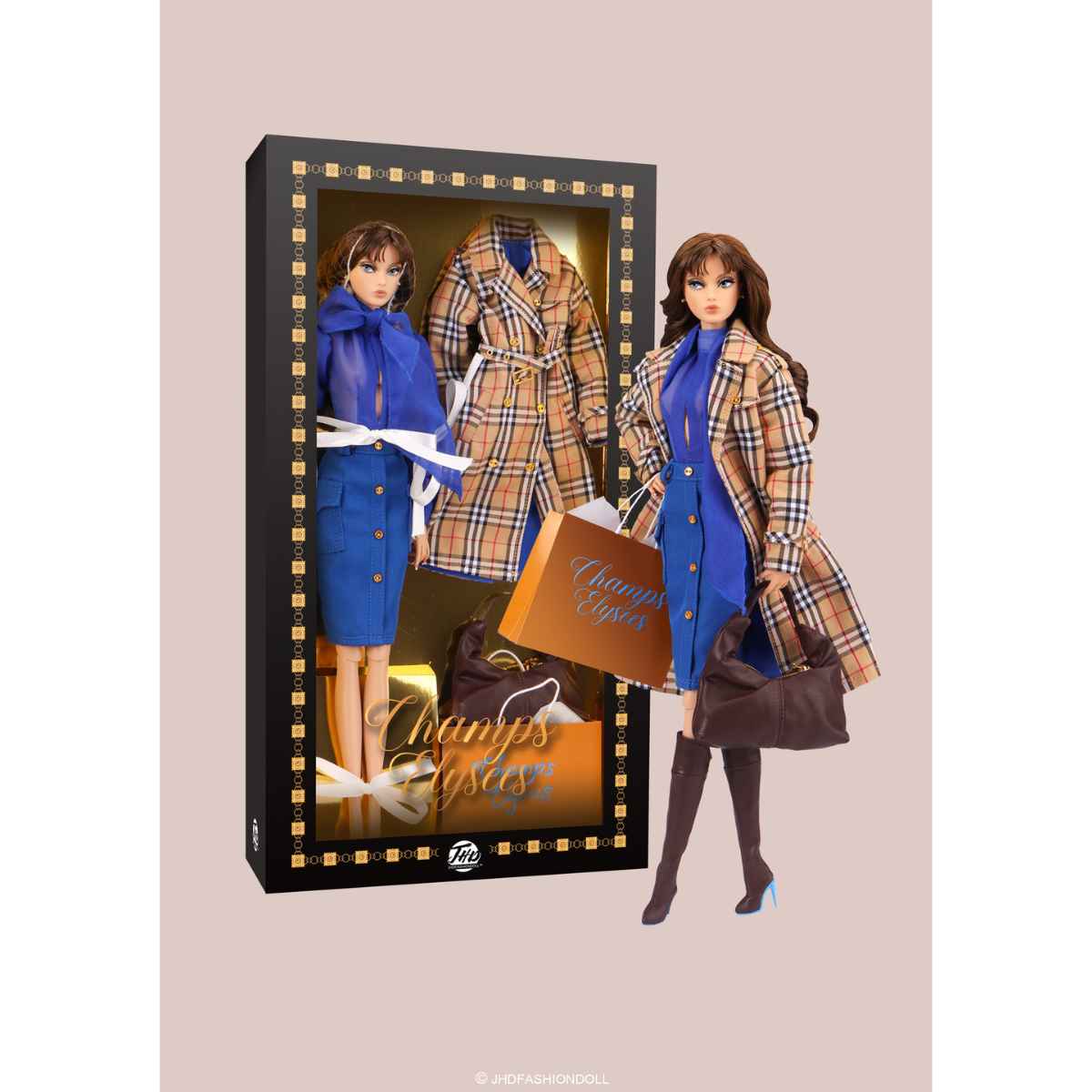 JHDFASHIONDOLL M2510 - Champs-Élysées 2 GLORIA - Limited Edition Parisian Fashion Doll