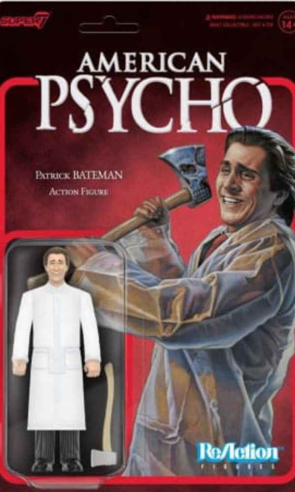 Super7 ReAction Patrick Bateman action figure collectible available at Simon's Collectibles UK