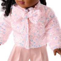 Thumbnail for American Girl x Something Navy Topped with a Bow Puffer Coat for 18-inch Dolls - Simon's Collectibles