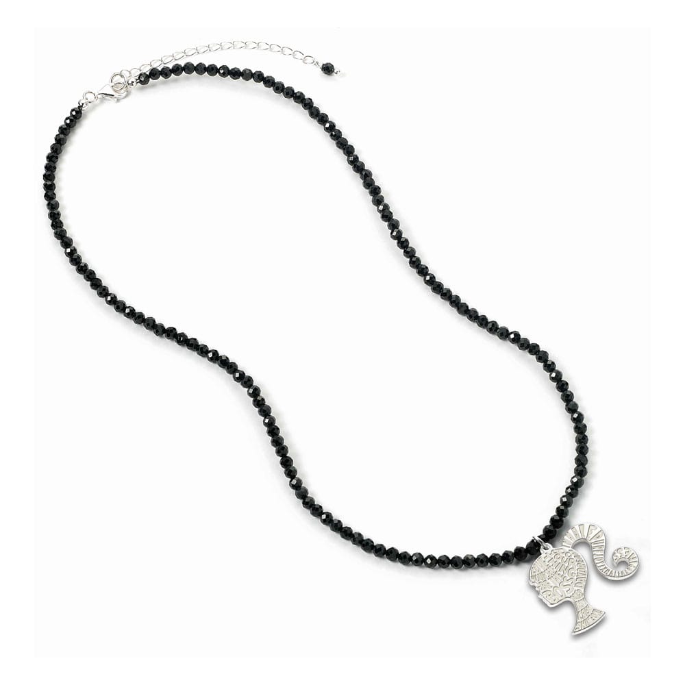 Barbie Pendant & Necklace Silhouette on Black Onyx Bead (Sterling Silver) - Barbie x Carat Shop - Simon's Collectibles
