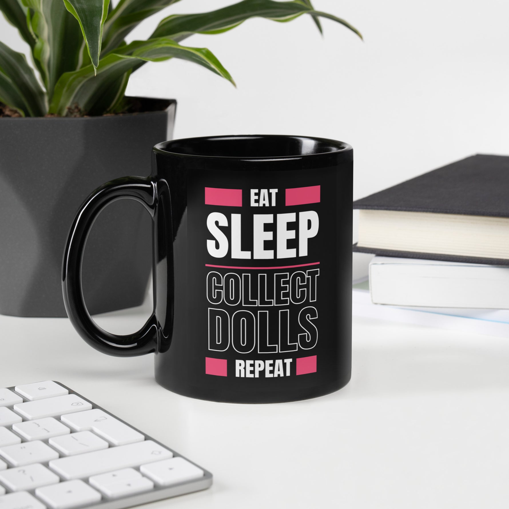 "Eat Sleep Play Dolls Repeat" Collector's Mug - Simon's Collectibles Exclusive