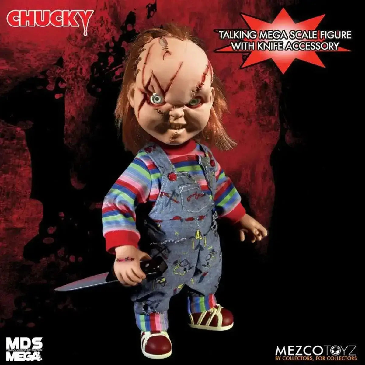 Child's Play Chucky Talking Mega-Scale (Scared Face) 15-Inch Doll | Living Dead Dolls