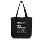 'Doll Collector' Product Label Design Organic Cotton Tote Bag for Adult Collectors - Simon's Collectibles