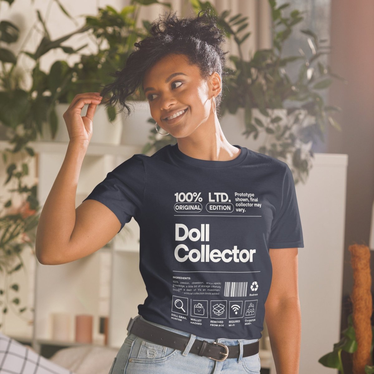 'Doll Collector' Product Label Design Short - Sleeve Unisex T-Shirt - Simon's Collectibles