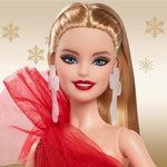 Barbie Signature 2024 Barbie Holiday Doll Blonde Hair by Barbie in the at Fashion Dolls section at Simon's Collectibles based in the UK.