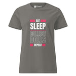 'Eat Sleep Collect Dolls Repeat' Collector's Comfort Tee - Premium Cotton Semi - Fitted Women's T-Shirt - Simon's Collectibles