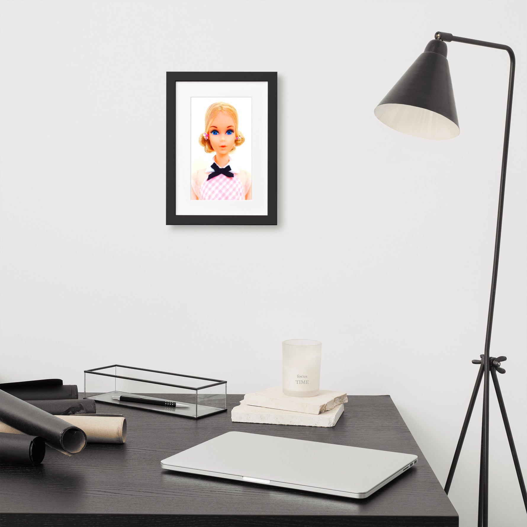 "1973 Quick Curl Barbie Portrait" Matted Museum-Quality Framed Print - Simon's Collectibles Limited Edition (Original Photography)