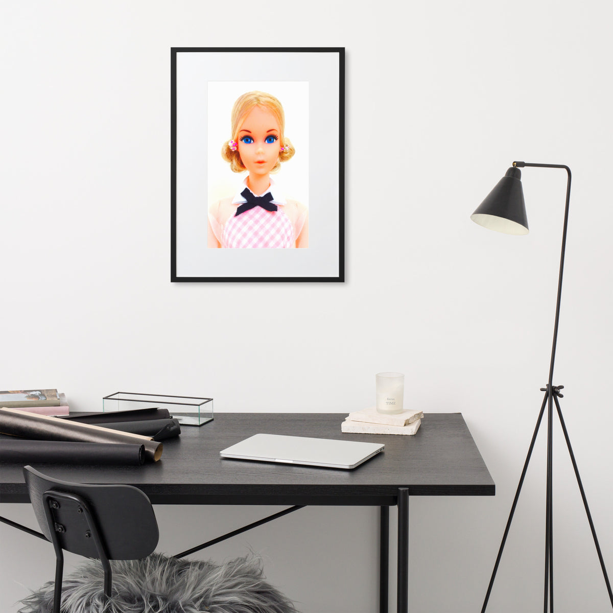 "1973 Quick Curl Barbie Portrait" Matted Museum-Quality Framed Print - Simon's Collectibles Limited Edition (Original Photography)