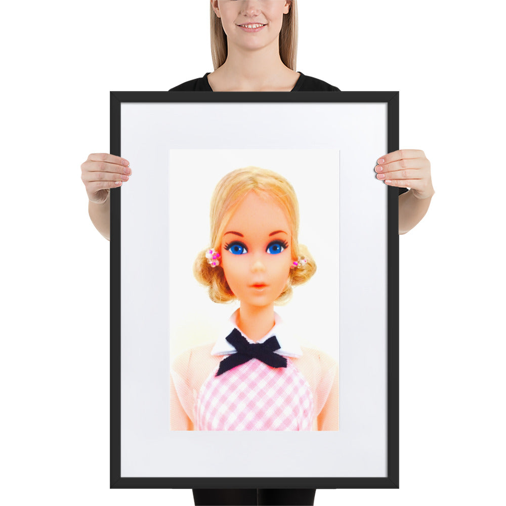 "1973 Quick Curl Barbie Portrait" Matted Museum-Quality Framed Print - Simon's Collectibles Limited Edition (Original Photography)