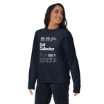 'Doll Collector' Product Label Design Unisex Premium Sweatshirt for Adult Collectors