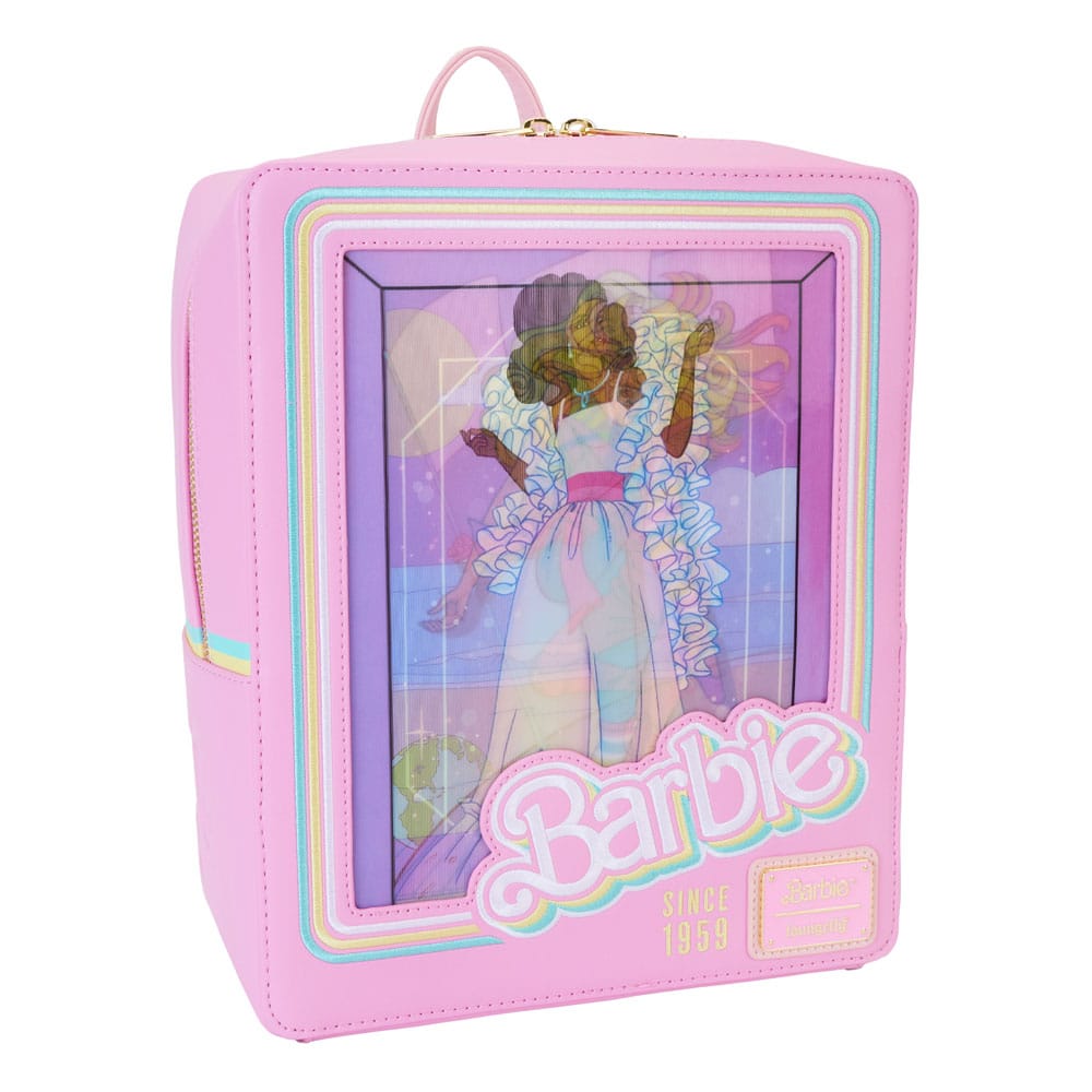 Loungefly Barbie 65th Anniversary Doll Box Triple Lenticular Mini Backpack | Barbie