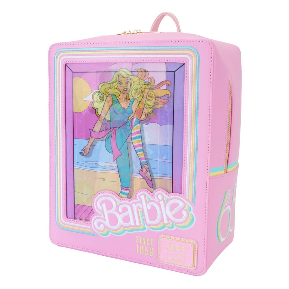 Loungefly Barbie 65th Anniversary Doll Box Triple Lenticular Mini Backpack | Barbie