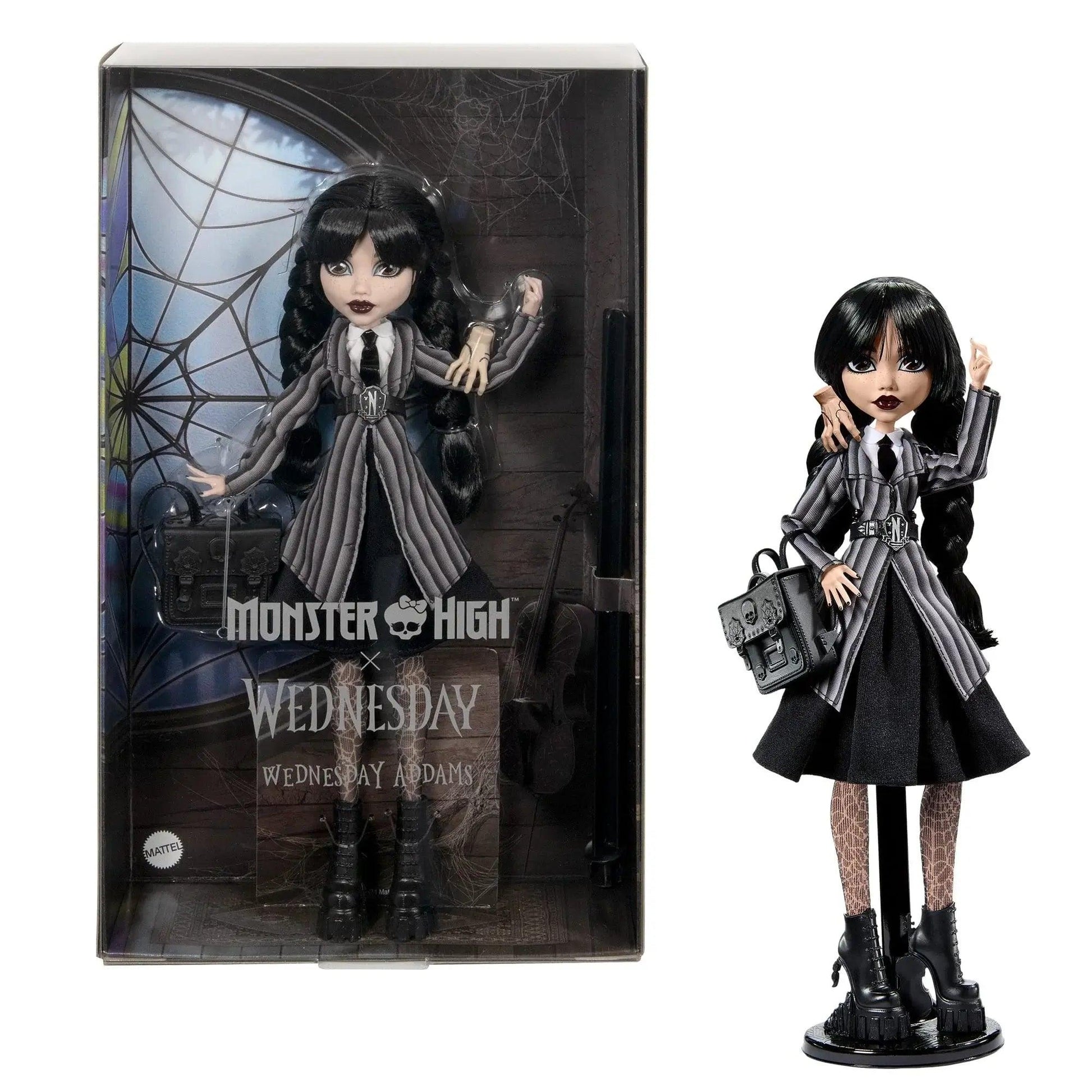 Monster High X Wednesday Collection: Wednesday Addams Doll by Monster High in the at Fashion Dolls section at Simon's Collectibles based in the UK.