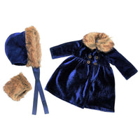 Thumbnail for 1800's Velvet Winter Fur Trimmed Coat for 18 Inch Dolls - Simon's Collectibles