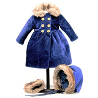 Thumbnail for 1800's Velvet Winter Fur Trimmed Coat for 18 Inch Dolls - Simon's Collectibles
