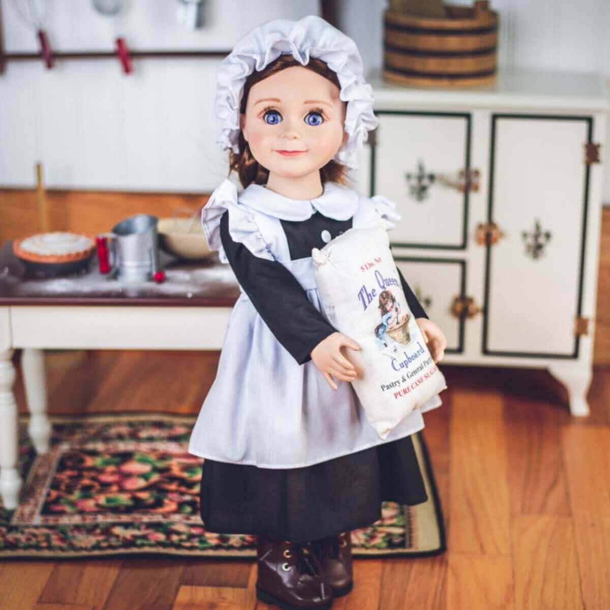 4 Piece Scullery Kitchen Maid Outfit, Doll Clothes for 18 Inch Dolls by The Queen's Treasures in the at Play Dolls section at Simon's Collectibles based in the UK.