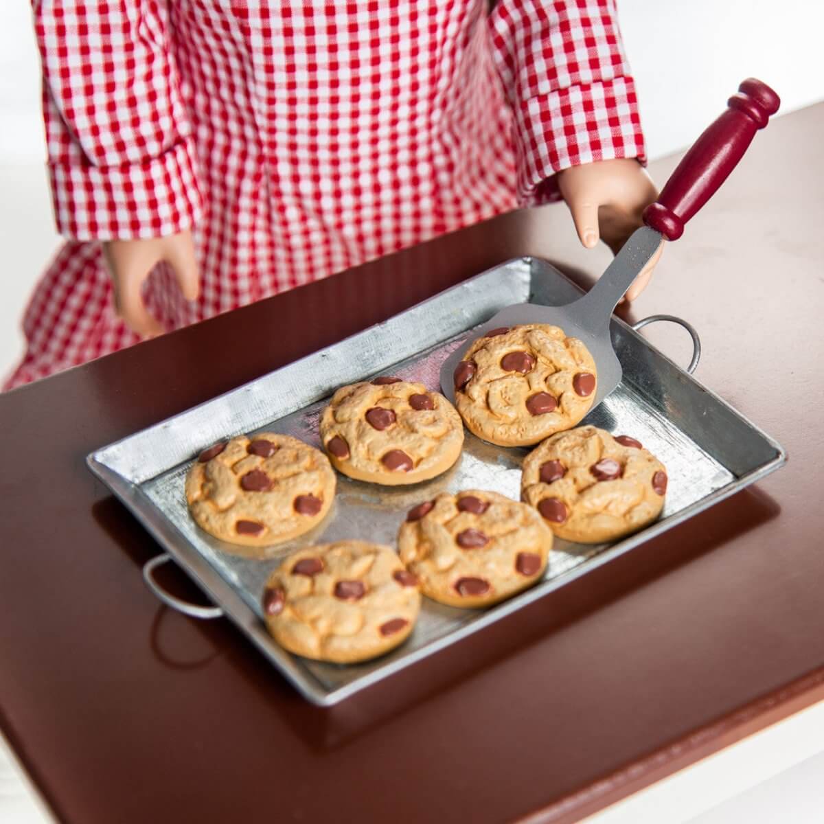 8 Piece Chocolate Chip Cookie Baking Set Accessory For 18 Inch Dolls - Simon's Collectibles