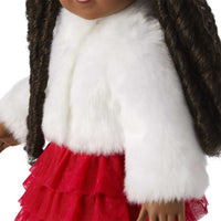 Thumbnail for American Girl x Janie and Jack Soft as Snow Fur Jacket for 18-inch Dolls - Simon's Collectibles