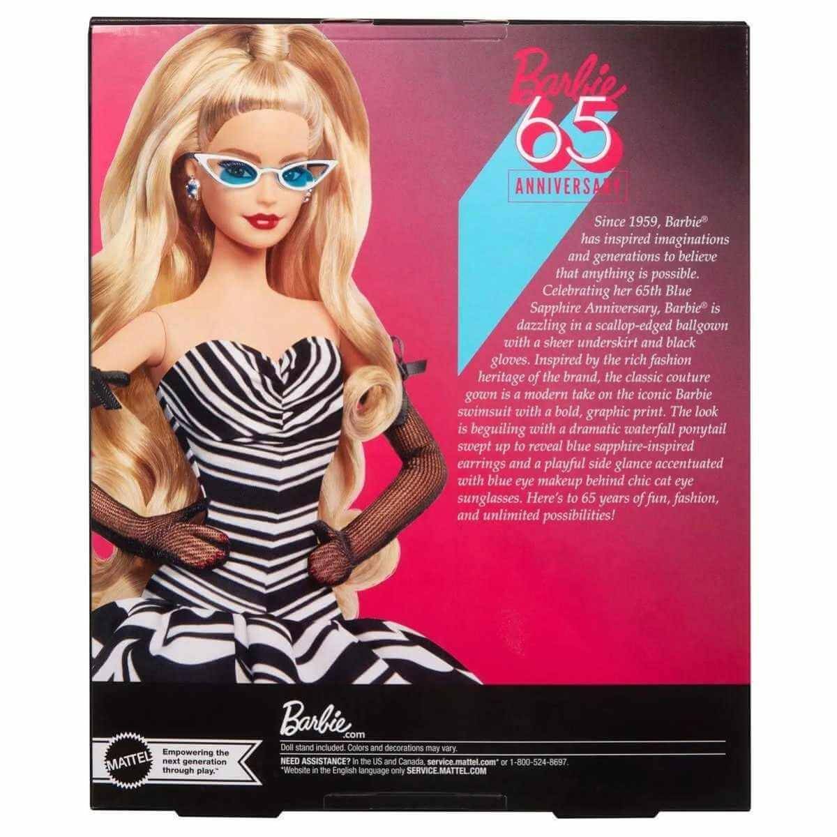 Barbie 65th Blue Sapphire Anniversary Doll with Blonde Hair | Barbie