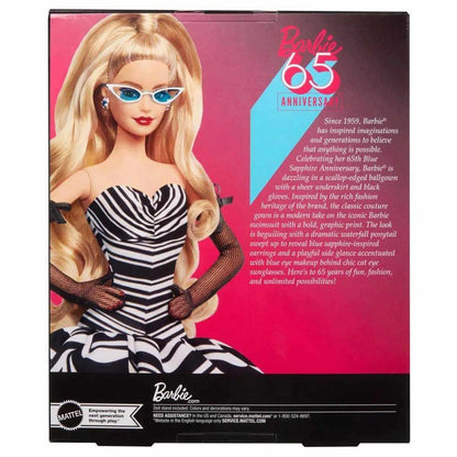 Barbie 65th Blue Sapphire Anniversary Doll with Blonde Hair by Barbie in the at Fashion Dolls section at Simon's Collectibles based in the UK.