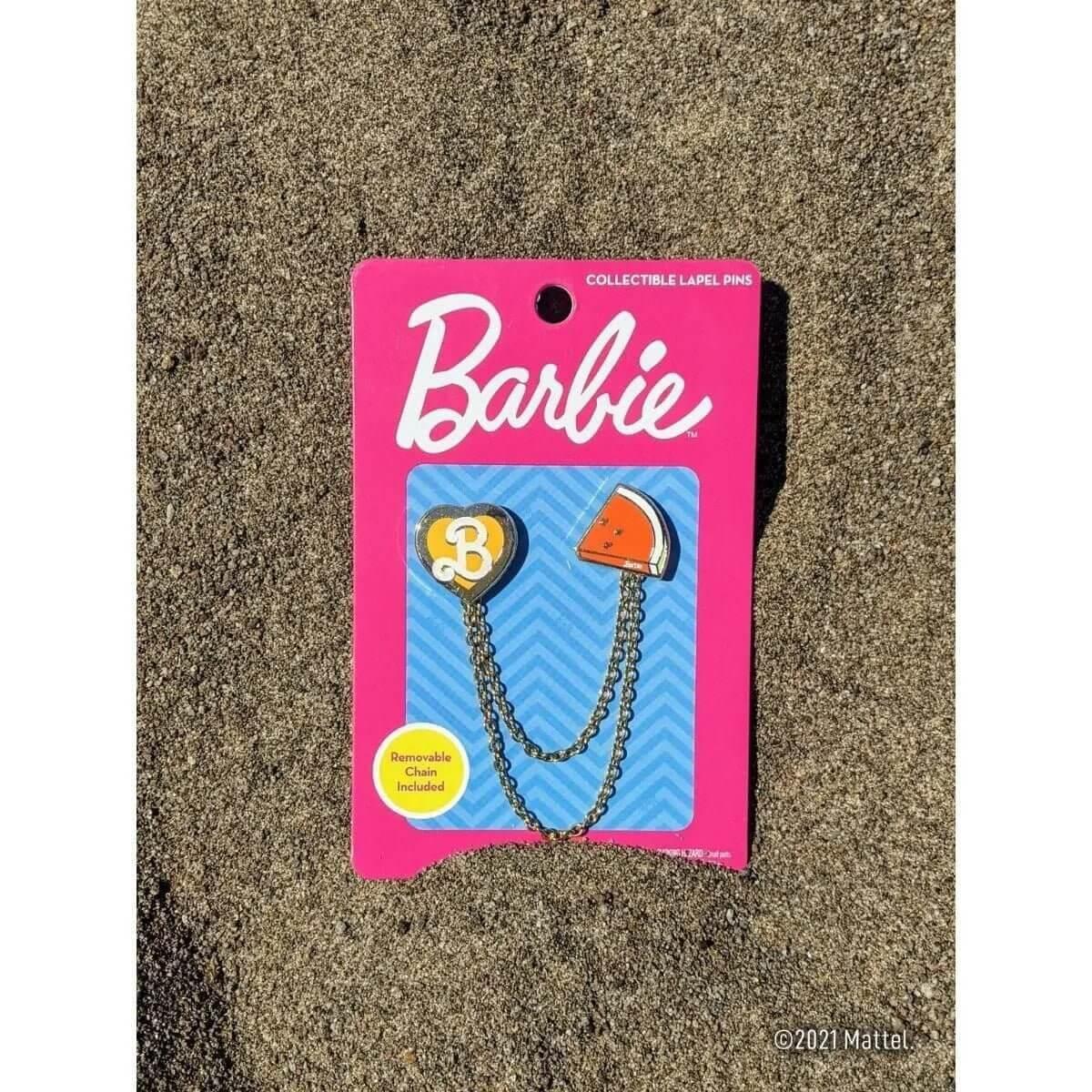 Barbie B Heart and Watermelon Pins with Removable Chains | Little Shop of Pins