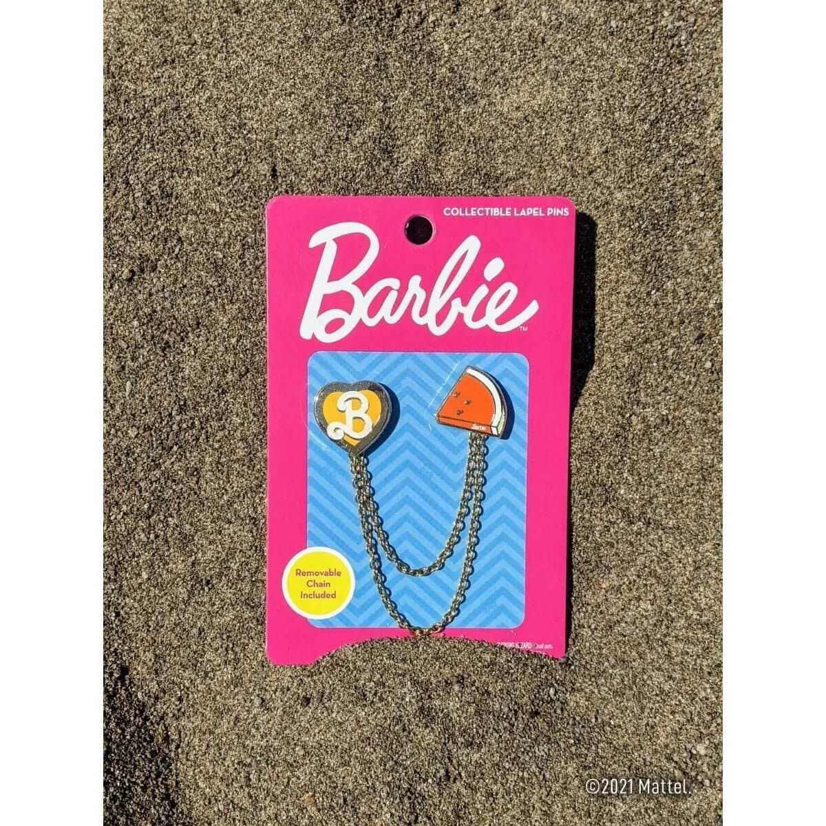 Barbie B Heart and Watermelon Pins with Removable Chains - Simon's Collectibles