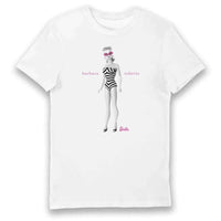 Thumbnail for Barbie BARBARA ROBERTS Iconic Zebra Swimsuit Adult Unisex T-Shirt Tee - Simon's Collectibles