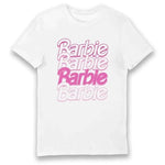 BARBIE BARBIE BARBIE BARBIE Adult Unisex T-Shirt Tee by Barbie in the at T-Shirt section at Simon's Collectibles based in the UK.