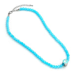 Barbie™️ Blue Bead Necklace with Barbie Silhouette Charm - Barbie x Carat Shop - Simon's Collectibles