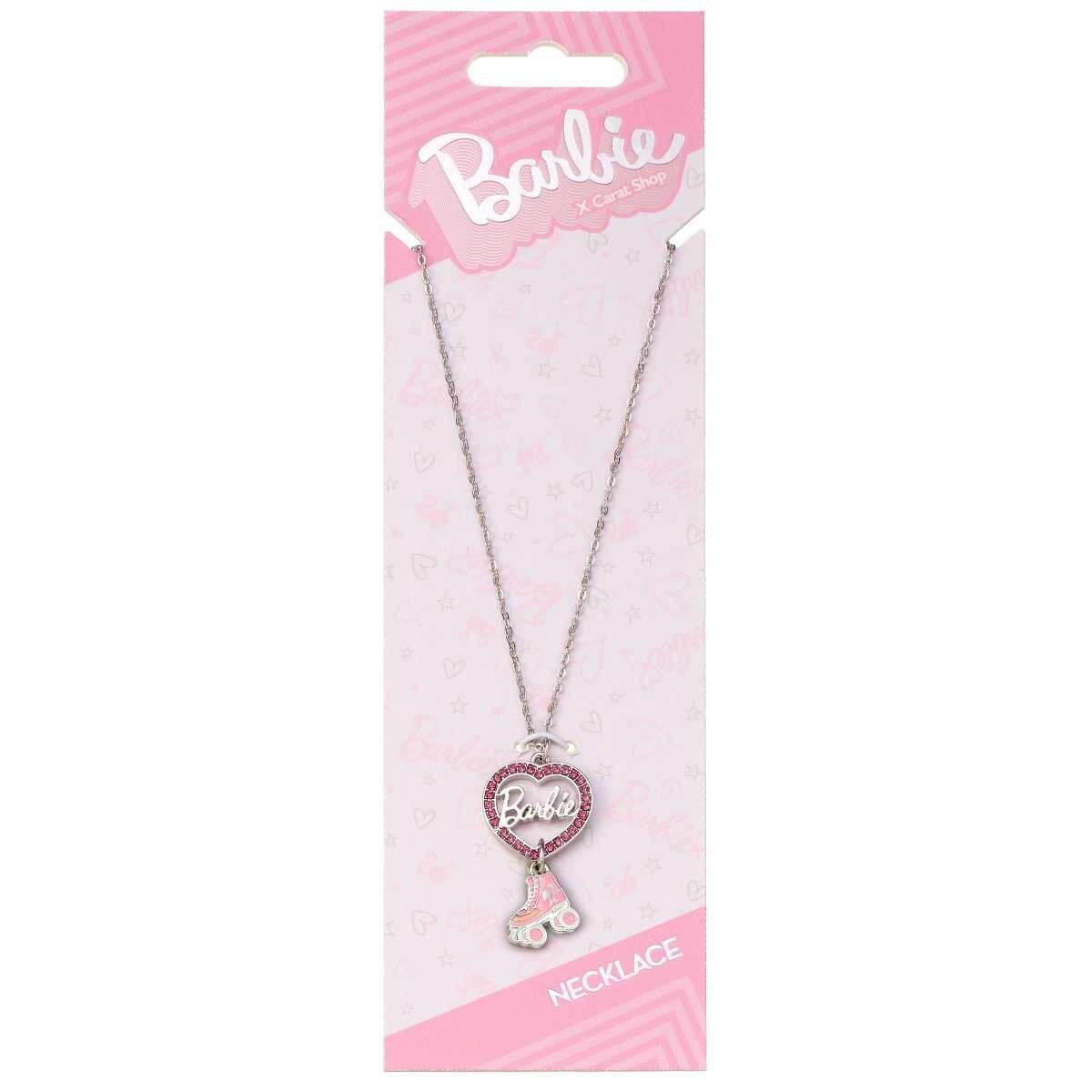 Barbie™️ Crystal Heart and Roller Skate Necklace - Barbie x Carat Shop by Barbie x Carat Shop in the at Necklaces section at Simon's Collectibles based in the UK.