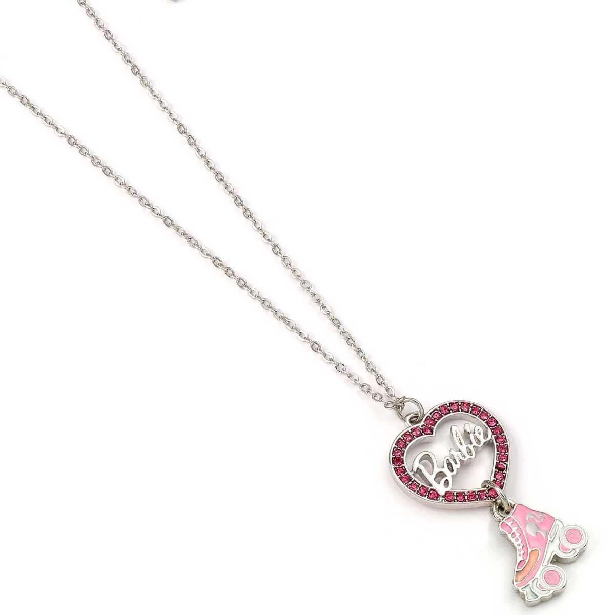 Barbie™️ Crystal Heart and Roller Skate Necklace - Barbie x Carat Shop by Barbie x Carat Shop in the at Necklaces section at Simon's Collectibles based in the UK.