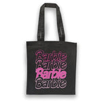 Barbie Logo Black Recycled Cotton Tote Bag | Barbie