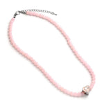 Barbie™️ Pink Bead Necklace with Heart Shaped Silhouette Bead Charm - Barbie x Carat Shop | Barbie x Carat Shop