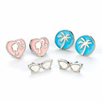 Barbie™️ Set of three Classic Earring Studs - Barbie x Carat Shop by Barbie x Carat Shop in the at Earrings section at Simon's Collectibles based in the UK.