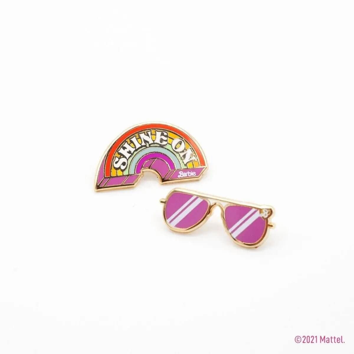Barbie Shine On and Sunglasses Pins with Removable Chains - Simon's Collectibles