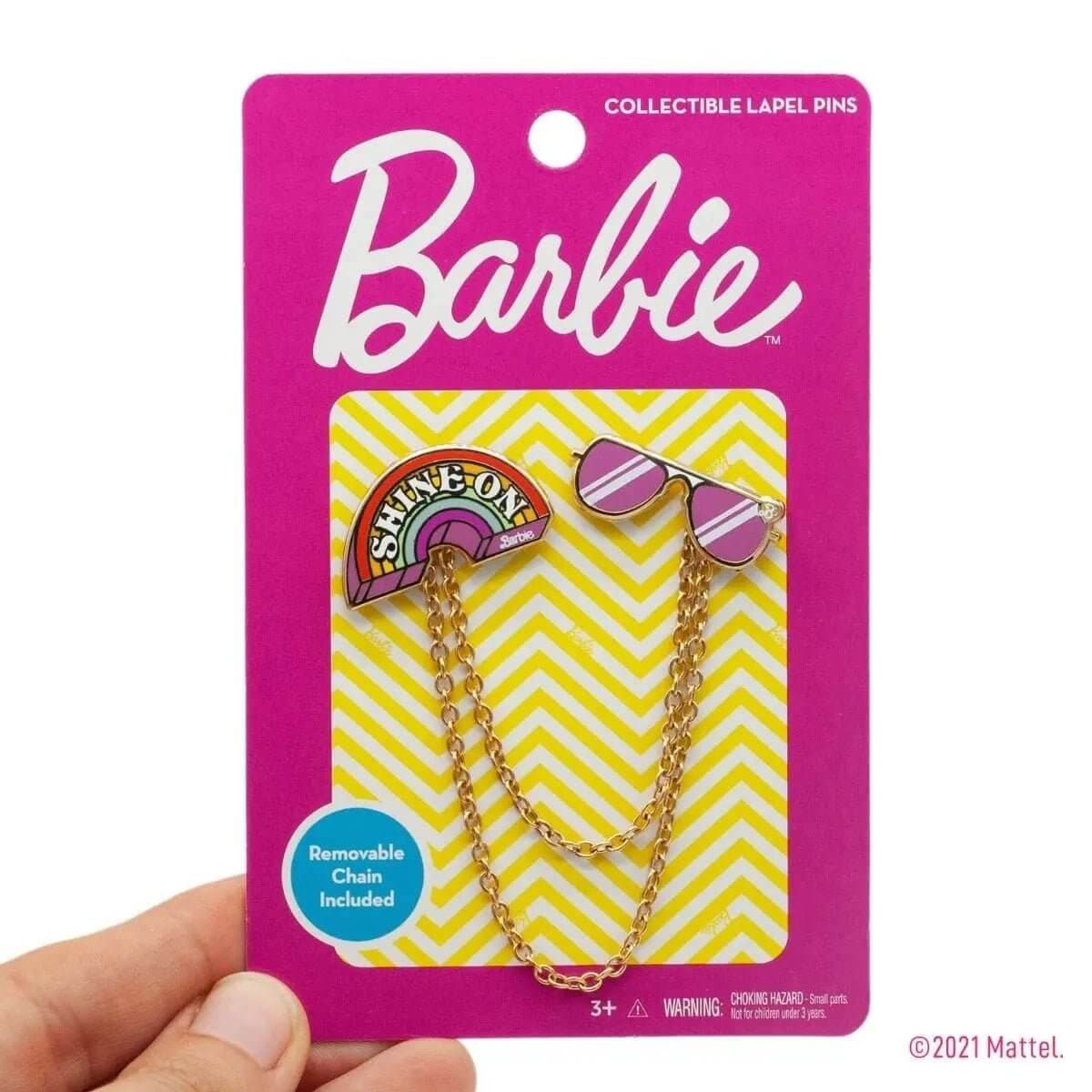 Barbie Shine On and Sunglasses Pins with Removable Chains - Simon's Collectibles