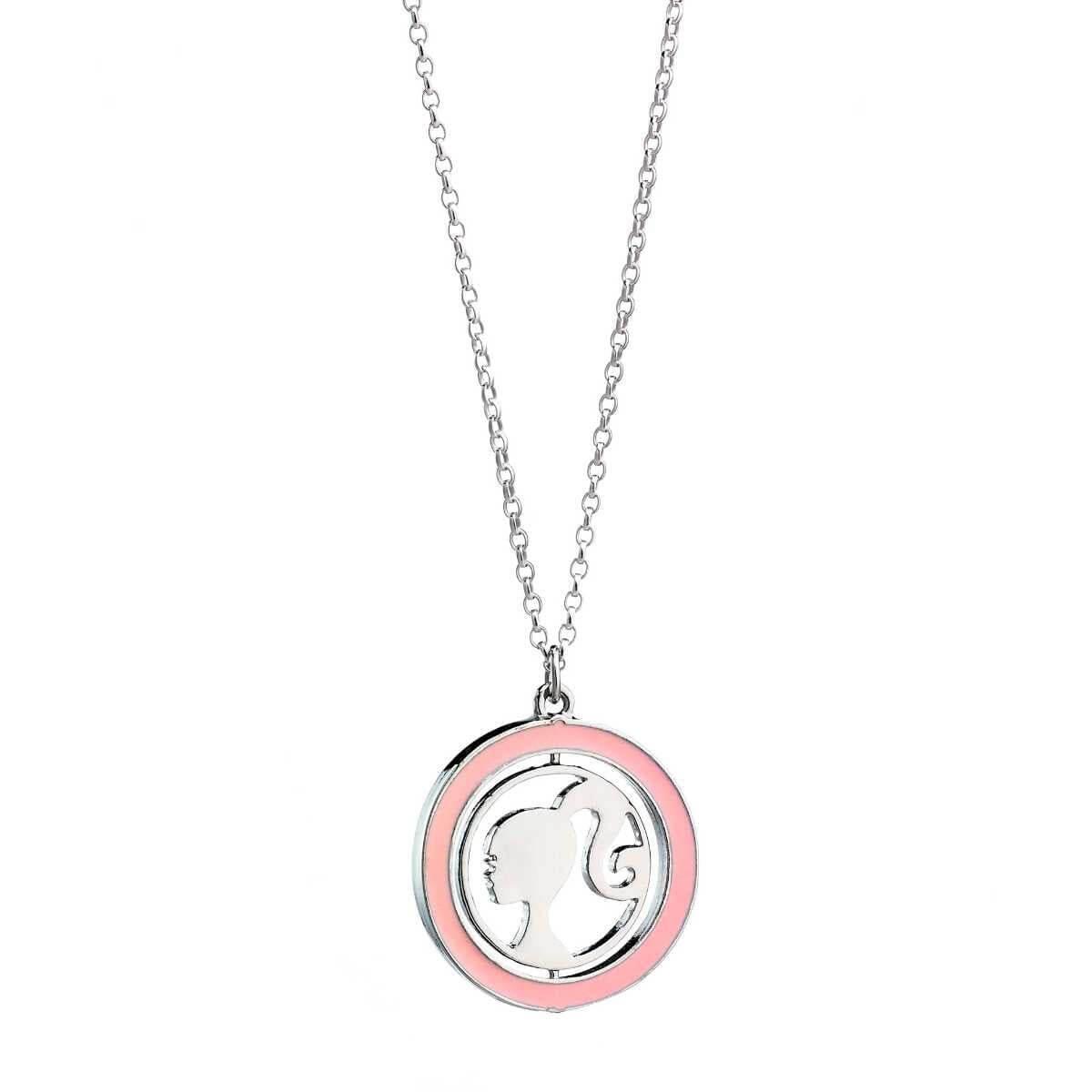 Barbie™️ Spinning Silhouette Necklace - Barbie x Carat Shop by Barbie x Carat Shop in the at Necklaces section at Simon's Collectibles based in the UK.