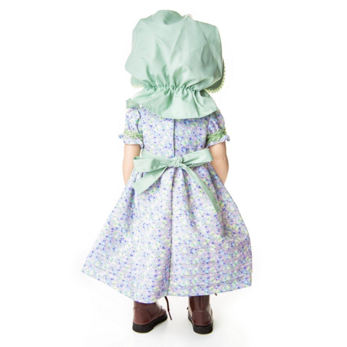 Little House On The Prairie 3 Piece Purple Summer Prairie Dress, Clothes for 18" Dolls | The Queen's Treasures