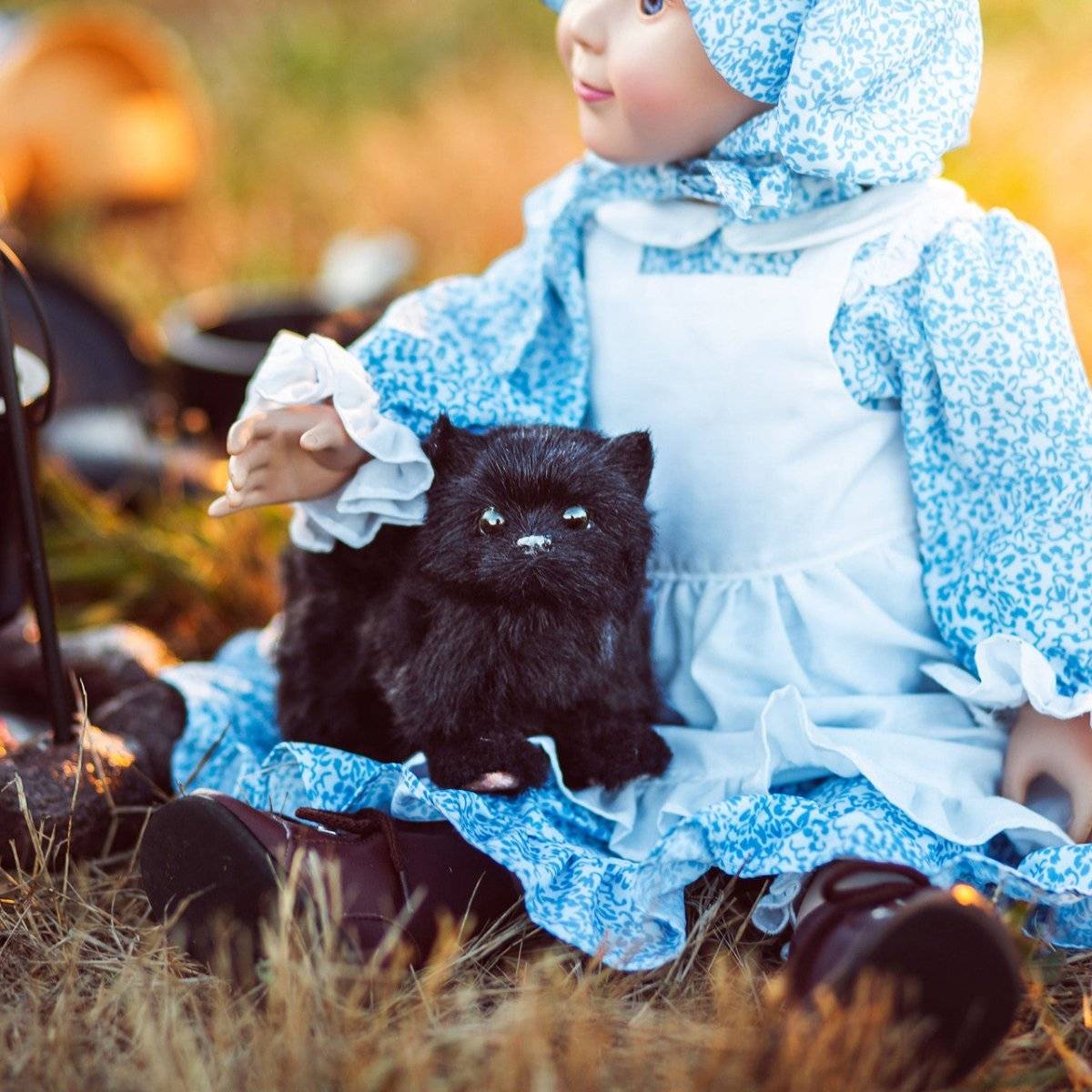 Little House on the Prairie 'Black Susan' Kitty, Pet Accessory Sized For 18 Inch Doll | The Queen's Treasures