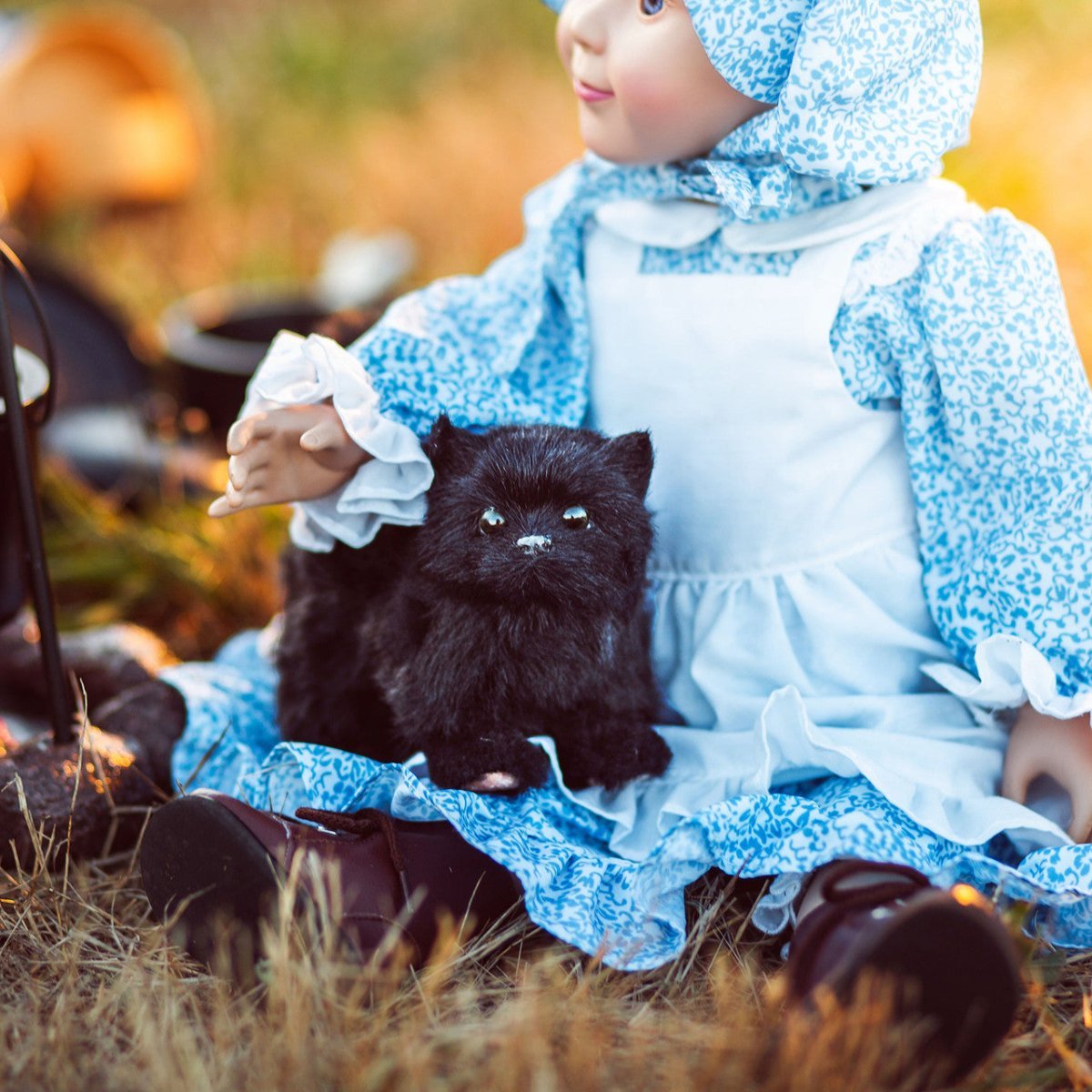 Little House on the Prairie 'Black Susan' Kitty, Pet Accessory Sized For 18 Inch Doll - Simon's Collectibles