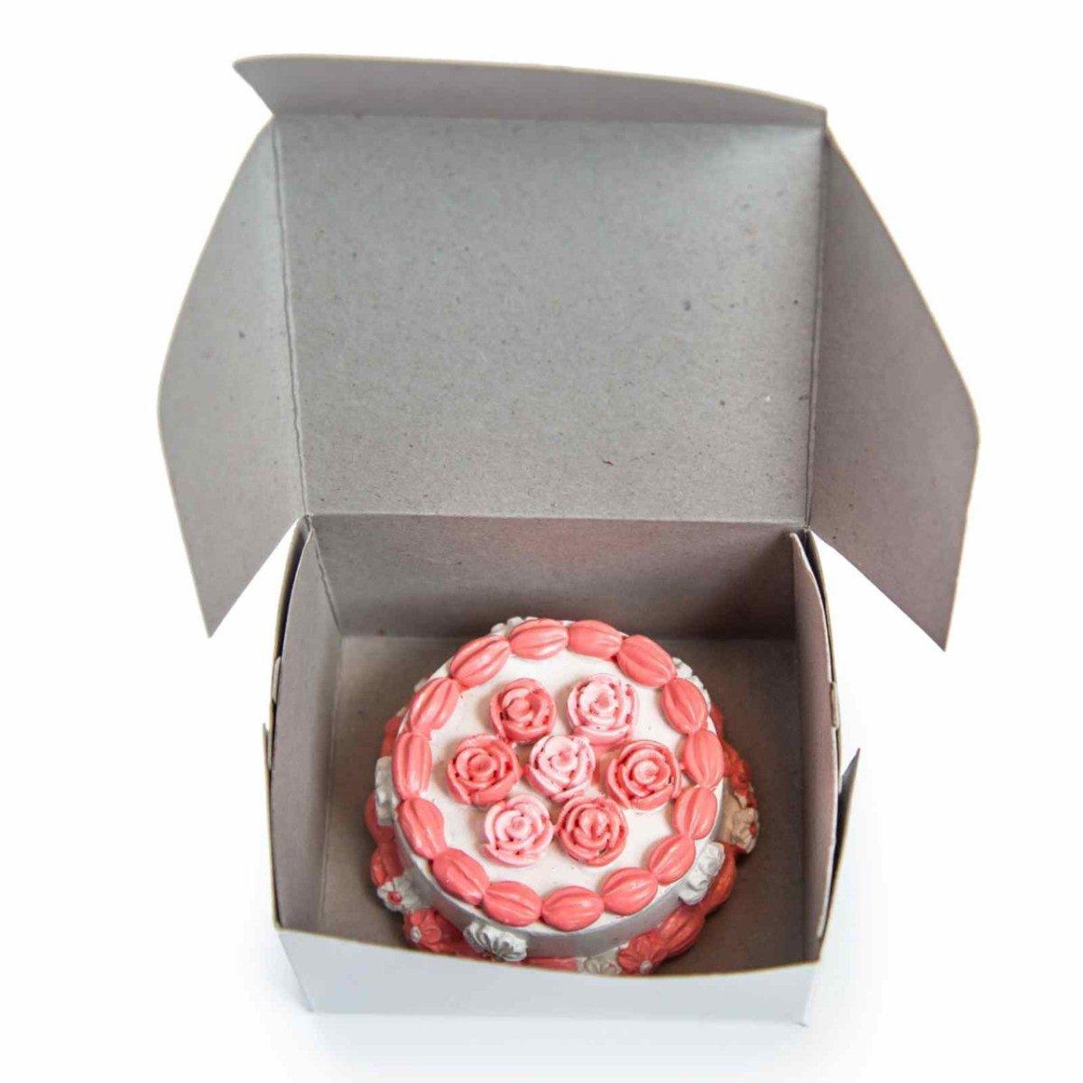 Pink & White Party Cake with Bakery Box, Accessories for 18 Inch Dolls | The Queen's Treasures