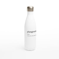 Thumbnail for 'Plangonologist' Definition White 17oz Stainless Steel Water Bottle - Doll Collector - Simon's Collectibles